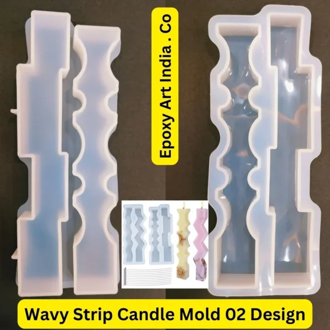 Wavy Strip Candle Mold 02 Design For Resin Art CM012