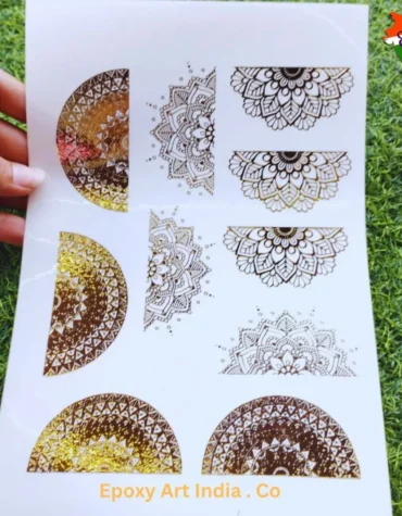 Embossed Gold Stickers for resin art sheet 267 ( Designer )