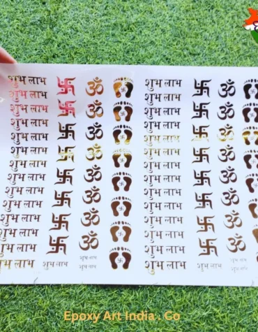 Embossed Gold Stickers for resin art sheet 268 ( Shubh Labh )
