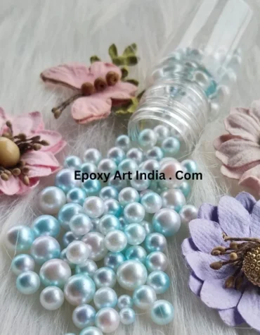 Blue & White Pearls Beads For Resin Art