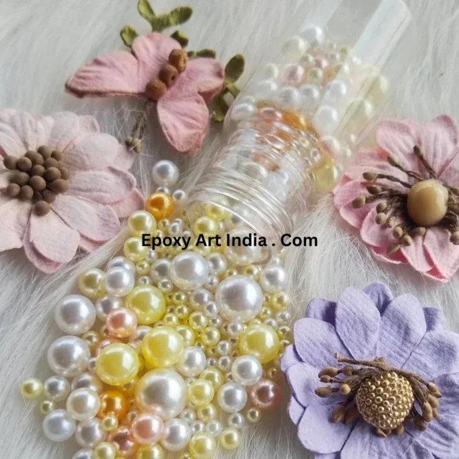 Yellow & White Pearls For Resin Art