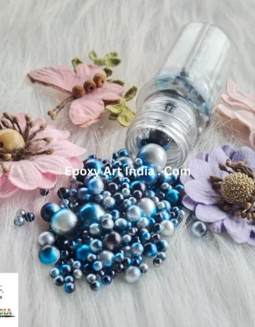 Black & Blue Pearls Beads For Resin Art