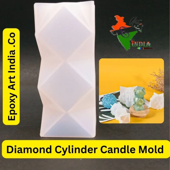 Diamond Cylinder Candle Mold For Resin Art