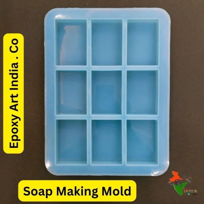 9 CVT Rectangle Soap Making Mold ( 27 X 22 X 2.3 CM