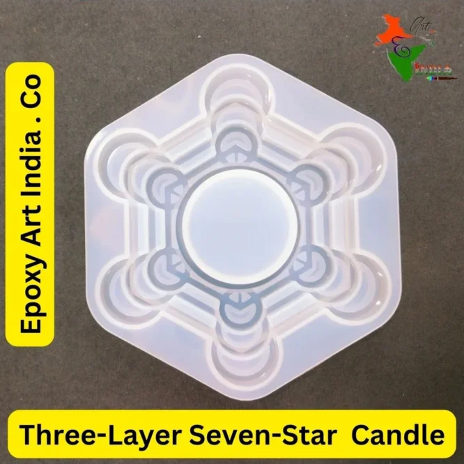 Three-Layer Seven-Star Candle Mold For Resin Art CM-026