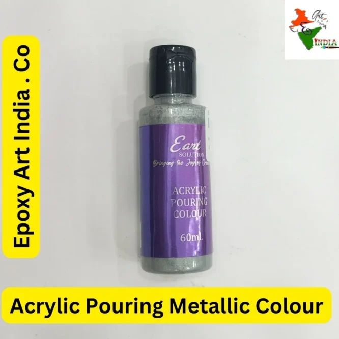 Metallic Gray Acrylic Pouring Colour Epoxy Art India