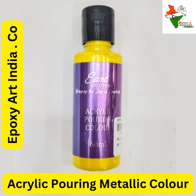 Metallic Yellow Acrylic Pouring Colour