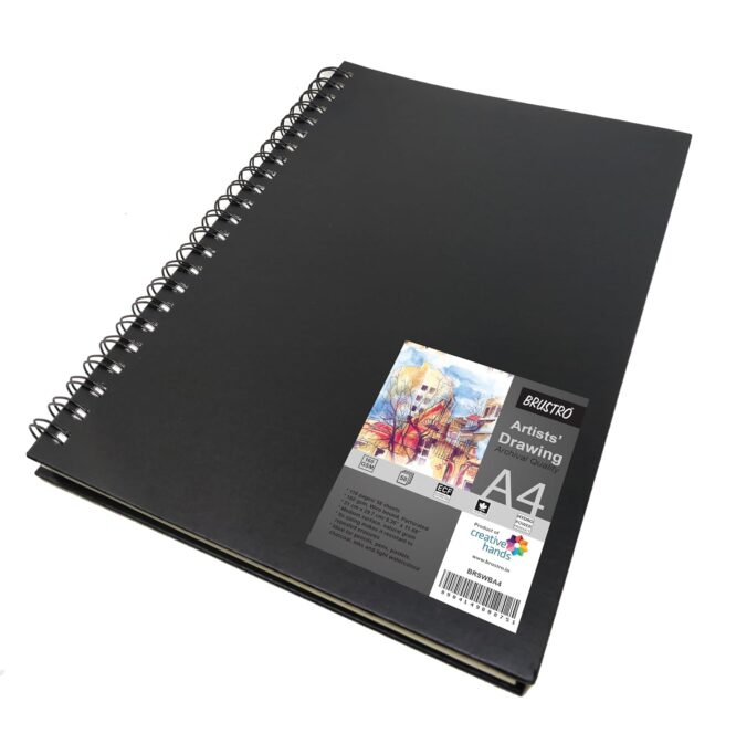 Brustro Artists Wiro Bound Sketch Book, A4 Size, 116 Pages, 160 GSM
