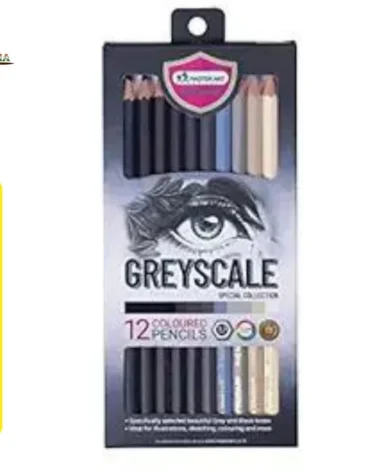 Master Series Greyscale Special Collection 12 Coloured Pencils